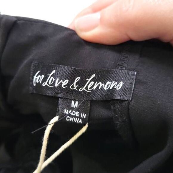 For Love and Lemons Astrid Festival Maxi Dress Black NWT- Size Medium - Picture 13 of 13